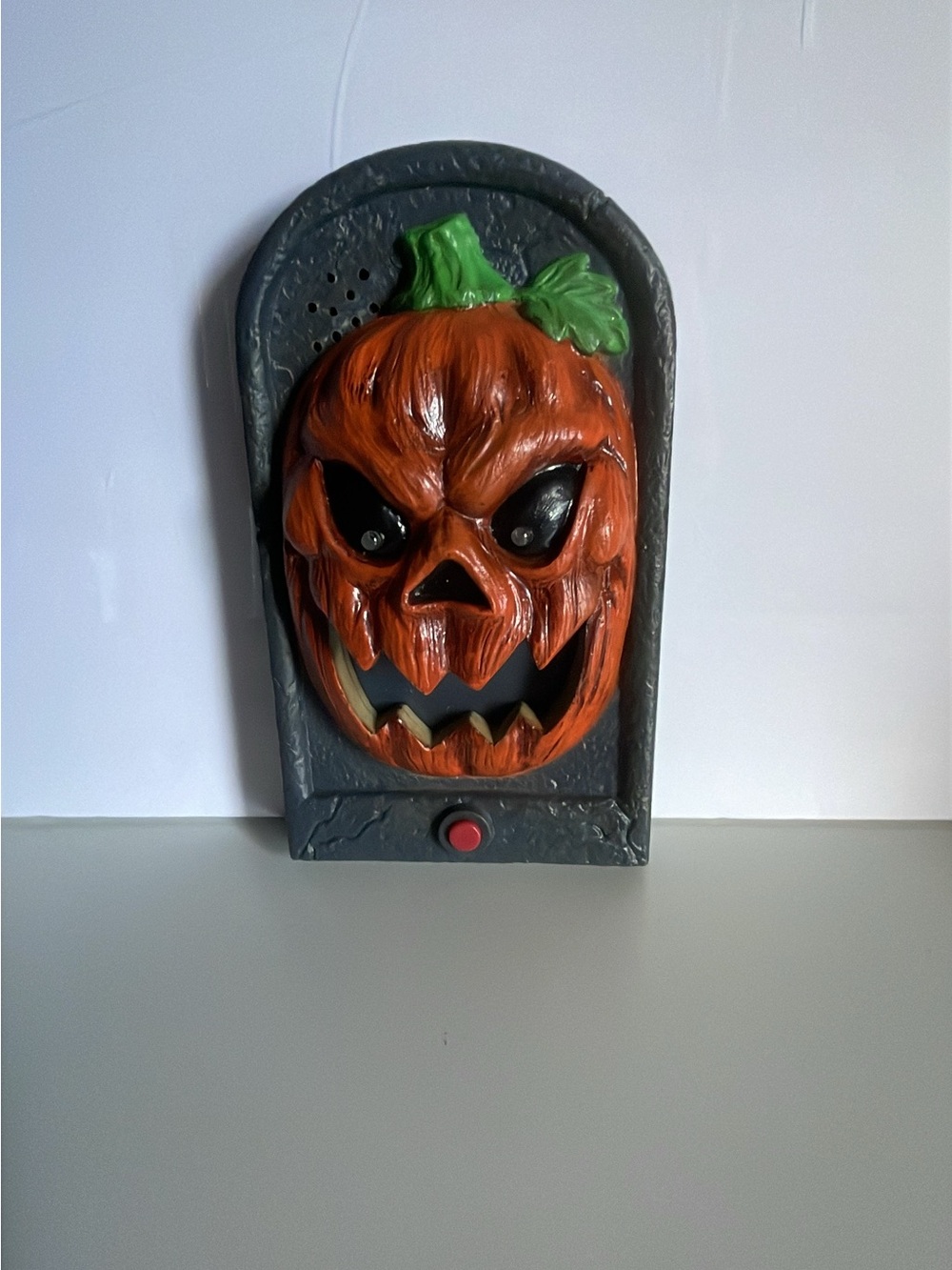 Halloween Scary Pumpkin Door Bell Door Knocker Talks - Tongue Sticks out